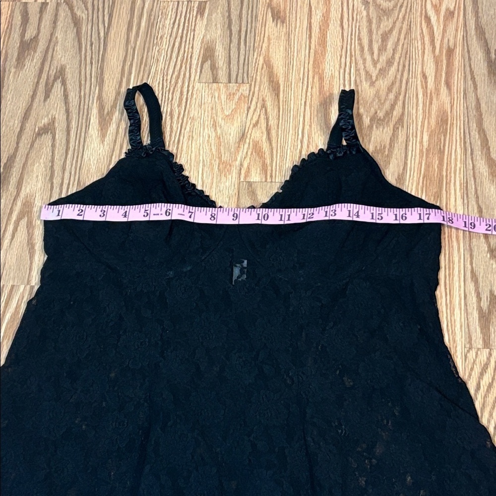 Cacique Black Lace Chemise, negligée, 18/20 - Picture 10 of 11